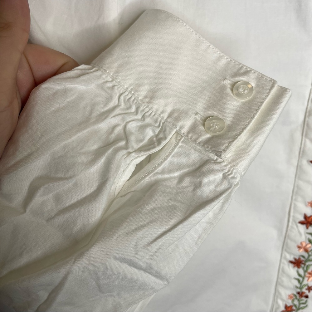 ModCloth | Thriving Trellis Embroidered Button Down Shirt Size XS NWT - Picture 8 of 11